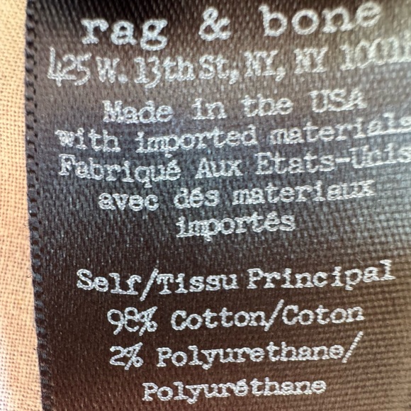 Rag & Bone Brandon Shorts – Dark Indigo, Silver Snaps, Size 2 - Picture 8 of 8